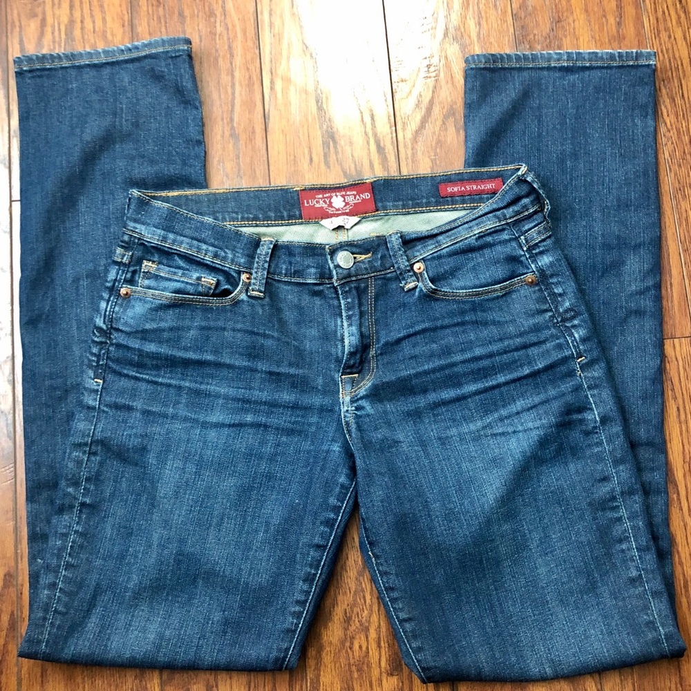 Lucky Brand Sofia Straight Blue Jeans Sz 4 / 27